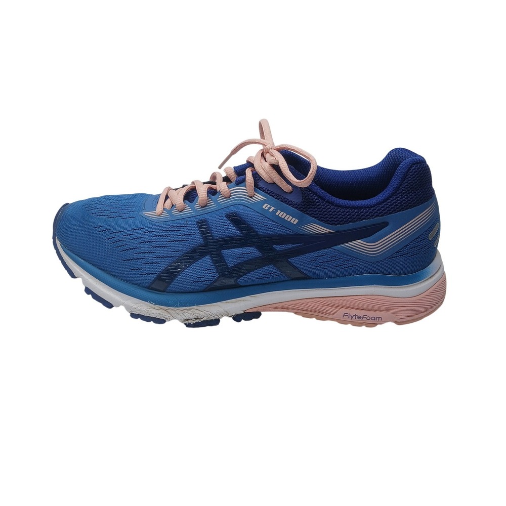 ASICS GT-1000 7 Running Shoes Women 10 Blue Pink 1012A030 Stability Sneakers